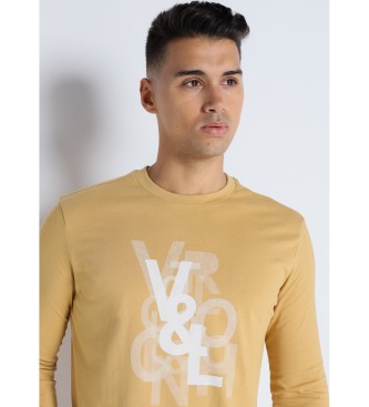 Victorio & Lucchino, V&L Lngrmad t-shirt med transparent tryck