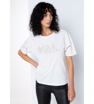 Victorio & Lucchino, V&L T-shirt en perles blanches