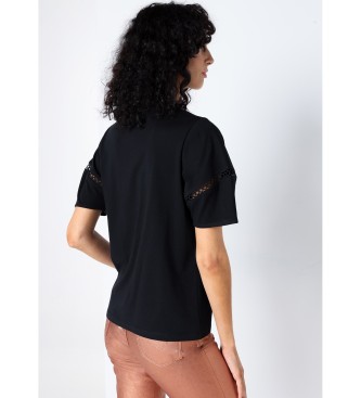 Victorio & Lucchino, V&L T-shirt schwarz perlen