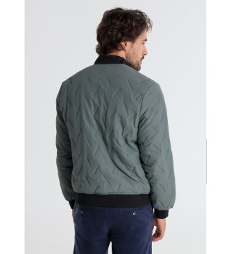 Victorio & Lucchino, V&L Grey quilted bomber jacket