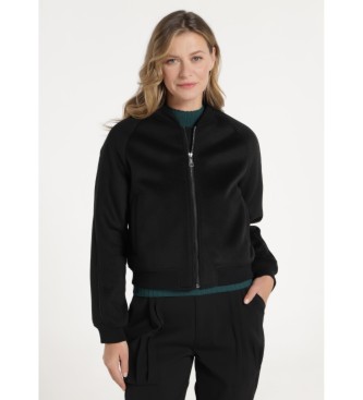 Victorio & Lucchino, V&L Texturerad jacka med svart juveldetalj