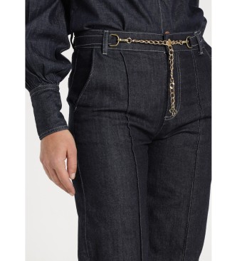 Victorio & Lucchino, V&L Jeans Straight jeans with navy chain detail