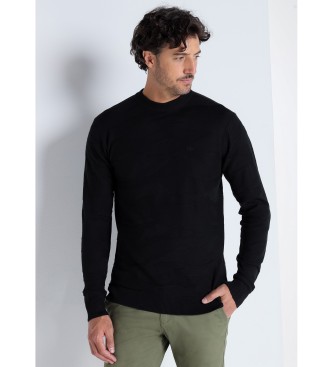 Victorio & Lucchino, V&L Žakardni pulover z vogalom iz abstraktnega žakarja črne barve