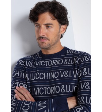 Victorio & Lucchino, V&L Sweter Navy text