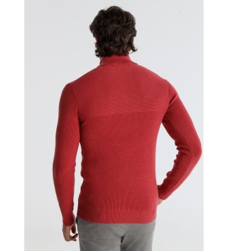 Victorio & Lucchino, V&L Jersey cuello Perkins con cremallera rojo