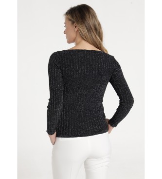 Victorio & Lucchino, V&L Canale Lurex-jumper svart 