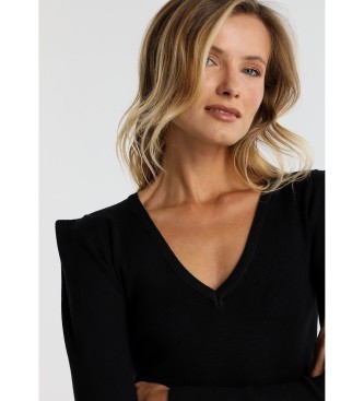 Victorio & Lucchino, V&L Fitted jumper with black V-neckline