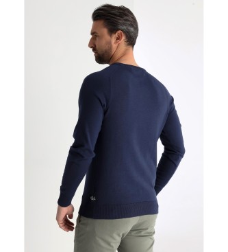 Victorio & Lucchino, V&L Maglione con intarsio blu scuro