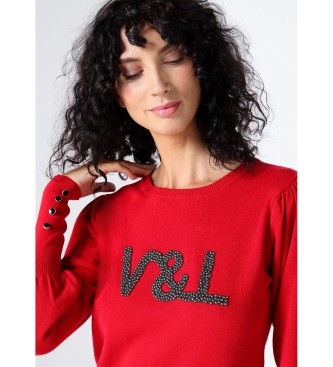 Victorio & Lucchino, V&L Sweter z czerwoną perłą