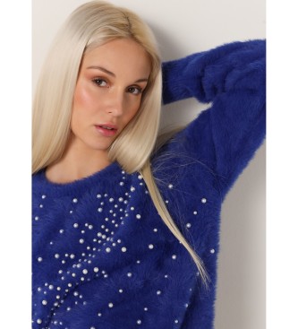 Victorio & Lucchino, V&L Pearl knitted jumper blue