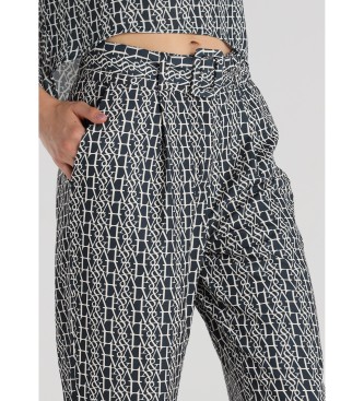Victorio & Lucchino, V&L Blau bedruckte Hose