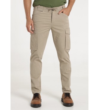 Victorio & Lucchino, V&L Cargo Slim Trousers Medium Drawing Brown