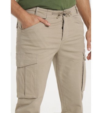 Victorio & Lucchino, V&L Cargo Slim Trousers Medium Drawing Brown