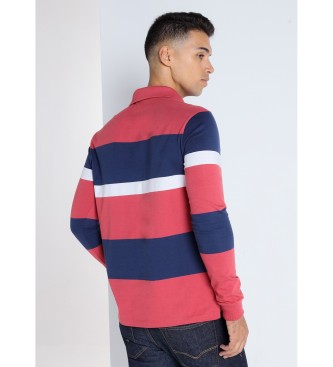 Victorio & Lucchino, V&L Long sleeve jacquard striped polo shirt