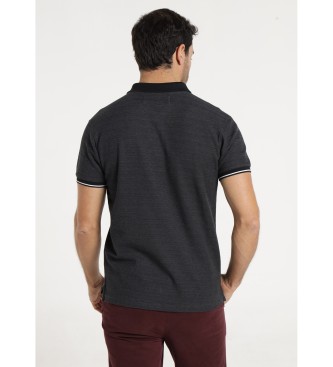 Victorio & Lucchino, V&L Jacquard polo shirt black