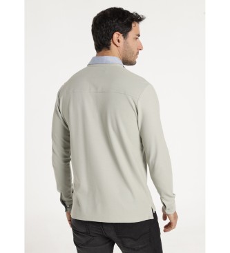 Victorio & Lucchino, V&L Polo Collar Contrast green