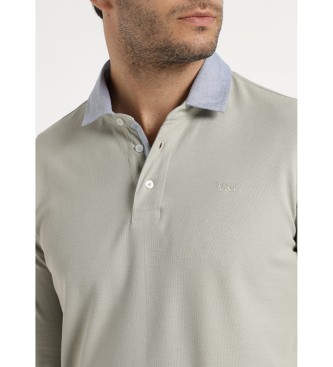 Victorio & Lucchino, V&L Polo Collar Contrast green