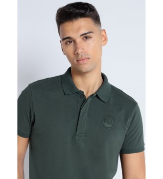 Victorio & Lucchino, V&L Short sleeve green pique polo shirt