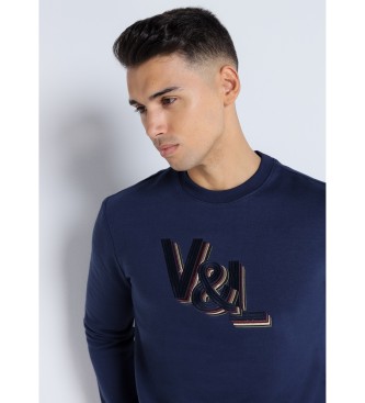 Victorio & Lucchino, V&L 3D besticktes Sweatshirt mit Boxkragen