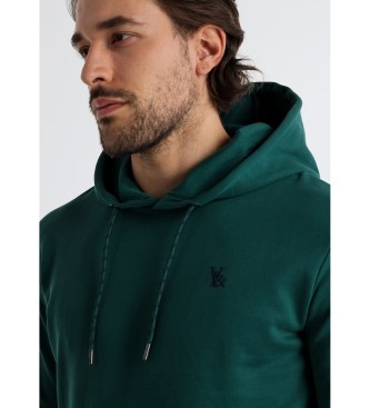 Victorio & Lucchino, V&L Camisola bsica com o logtipo kanguro bordado em verde