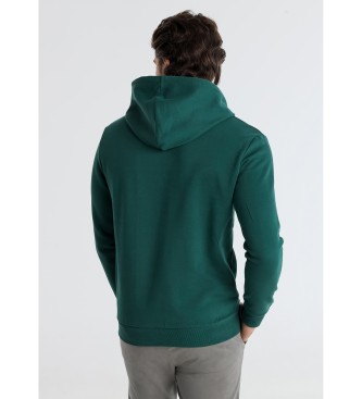 Victorio & Lucchino, V&L Camisola bsica com o logtipo kanguro bordado em verde