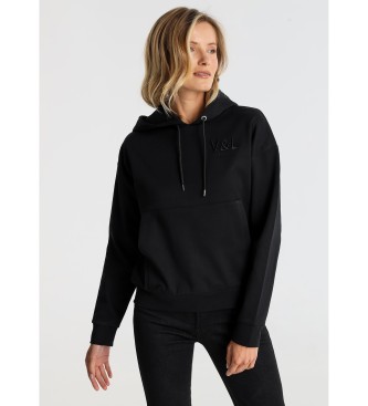 Victorio & Lucchino, V&L Hooded sweatshirt logo velvet black