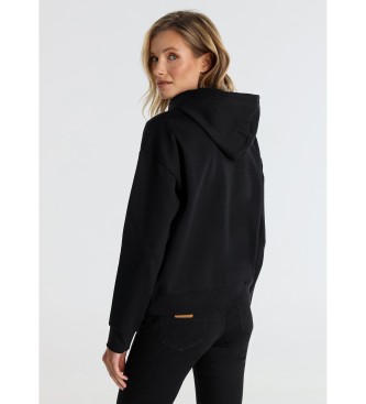 Victorio & Lucchino, V&L Sweat  capuche logo velours noir