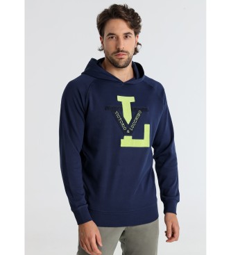 Victorio & Lucchino, V&L Sudadera manga rangln con aplicacin marino