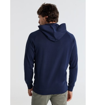 Victorio & Lucchino, V&L Raglanrmad sweatshirt med marinbl applikation