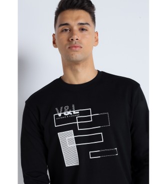 Victorio & Lucchino, V&L Sweatshirt mit schwarzem Blockrckenband