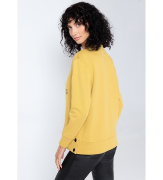 Victorio & Lucchino, V&L Sweatshirt med kornprint gul