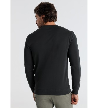 Victorio & Lucchino, V&L Sweatshirt sem capuz com logtipo grfico preto