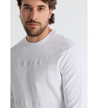 Victorio & Lucchino, V&L Sudadera sin capucha logo grabado blanco