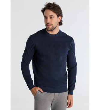 Victorio & Lucchino, V&L Httels sweatshirt med logoprint navy