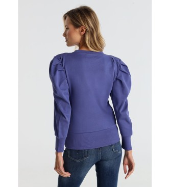 Victorio & Lucchino, V&L Hoodless sweatshirts with pleated lilac sleeves