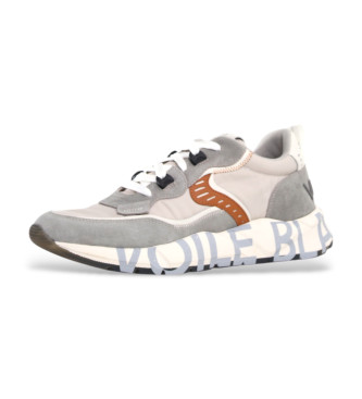 Voile blanche Zapatillas de Piel Club 01 gris