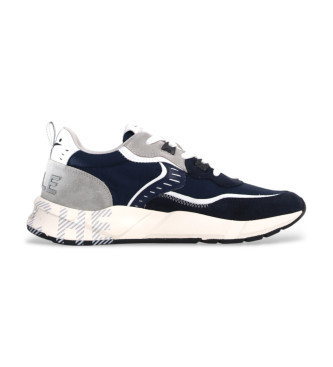 Voile blanche Sneakers i lder Club 01 navy