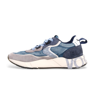 Voile blanche Zapatillas de Piel Club 01 azul