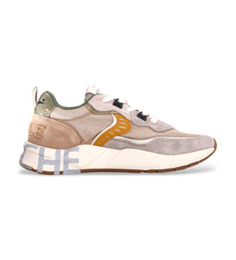 Voile blanche Sneakers in pelle marrone Club 01