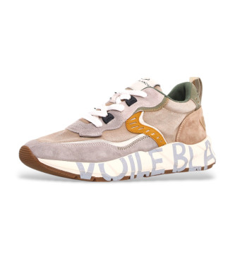 Voile blanche Sneakers i lder Club 01 brun