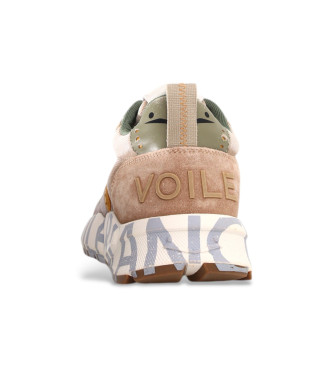 Voile blanche Lder Sneakers Club 01 brun