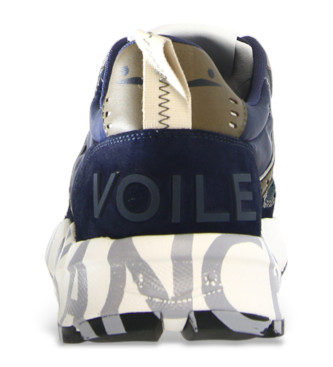 Voile blanche Lederturnschuhe Club 01 navy