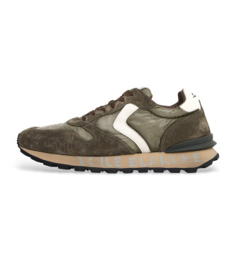 Voile blanche Leather Sneakers Paris green