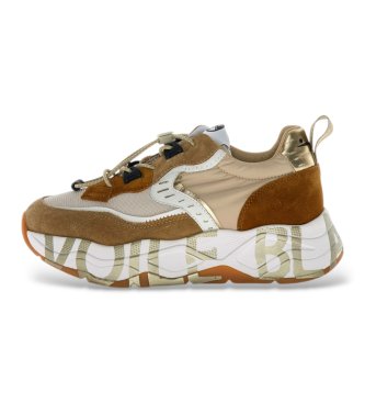Voile blanche Leder-Sneakers Club105 braun