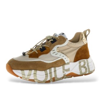 Voile blanche Leder-Sneakers Club105 braun