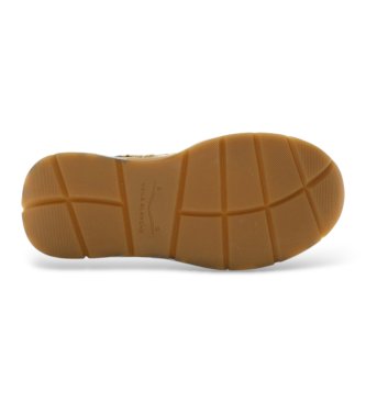 Voile blanche Leder-Sneaker Club105 Fur beige