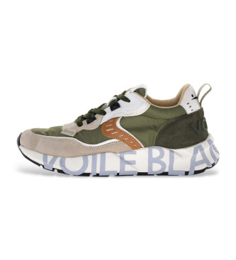Voile blanche Leather Sneakers Club01 green