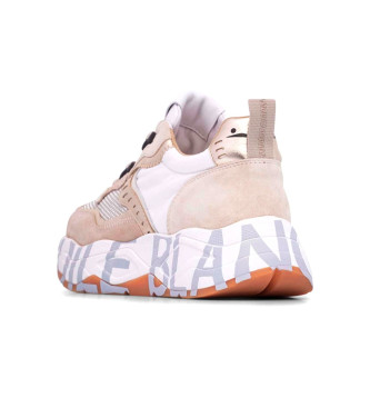 Voile blanche Skórzane trampki Club105 beżowy, złoty