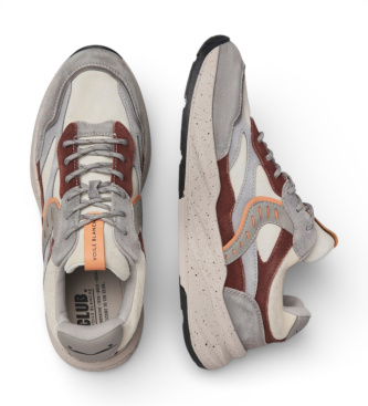 Voile blanche Zapatillas de Piel Club22 gris