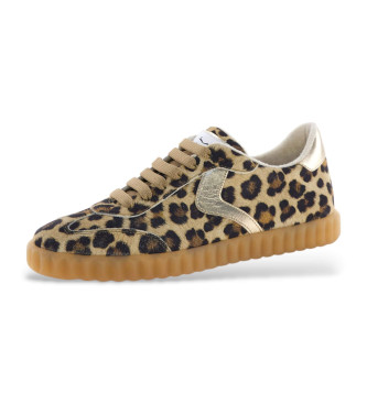 Voile blanche Zapatillas de Piel Ines animalprint